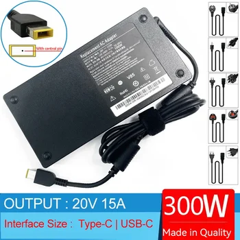 20V 15A 300W Tipas-C|USB-C Ac Adapteris, Įkroviklis, lenovo ADL300SDC3A 5A10W86289 Y9000K R9000K Y9000X Y7000P R9000P 7 16ACHg6